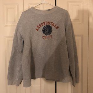 Mens Large Gray Aéropostale Crewneck